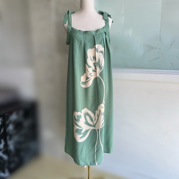 0023/ Mint Color Tie on Shoulder Dress - Picture 6 of 6